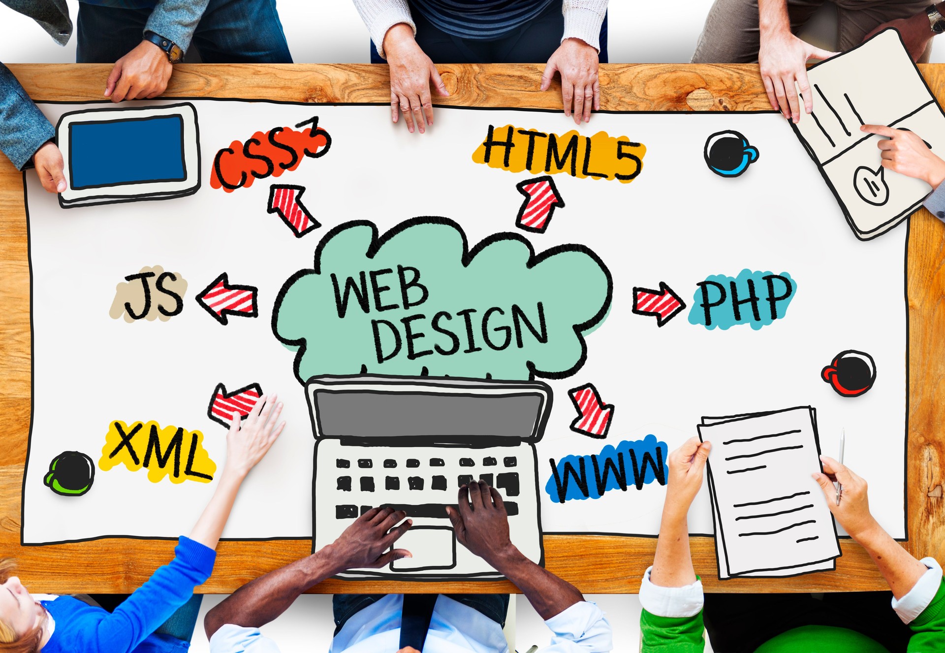 Group of Diverse People Discussing about Web Design
