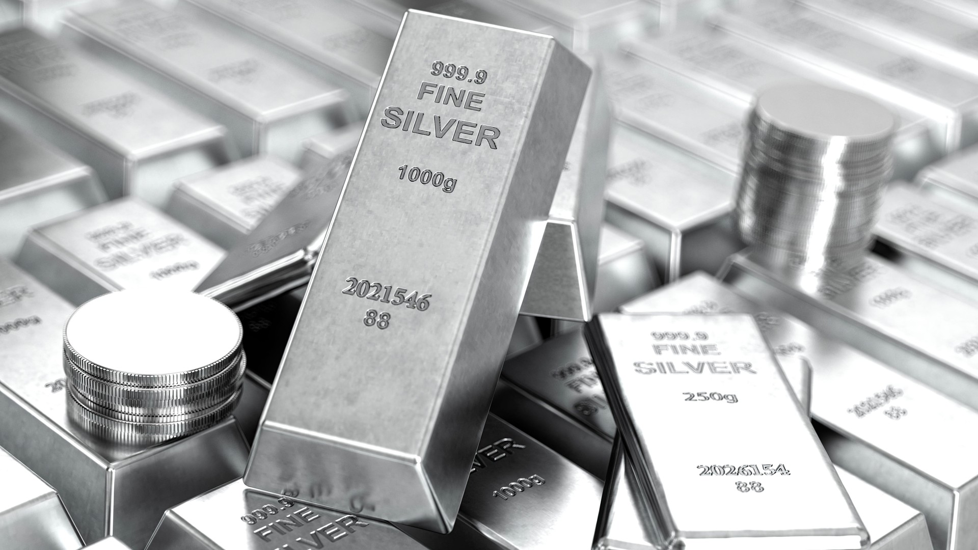 Fine Silver Bars with Silver Coins